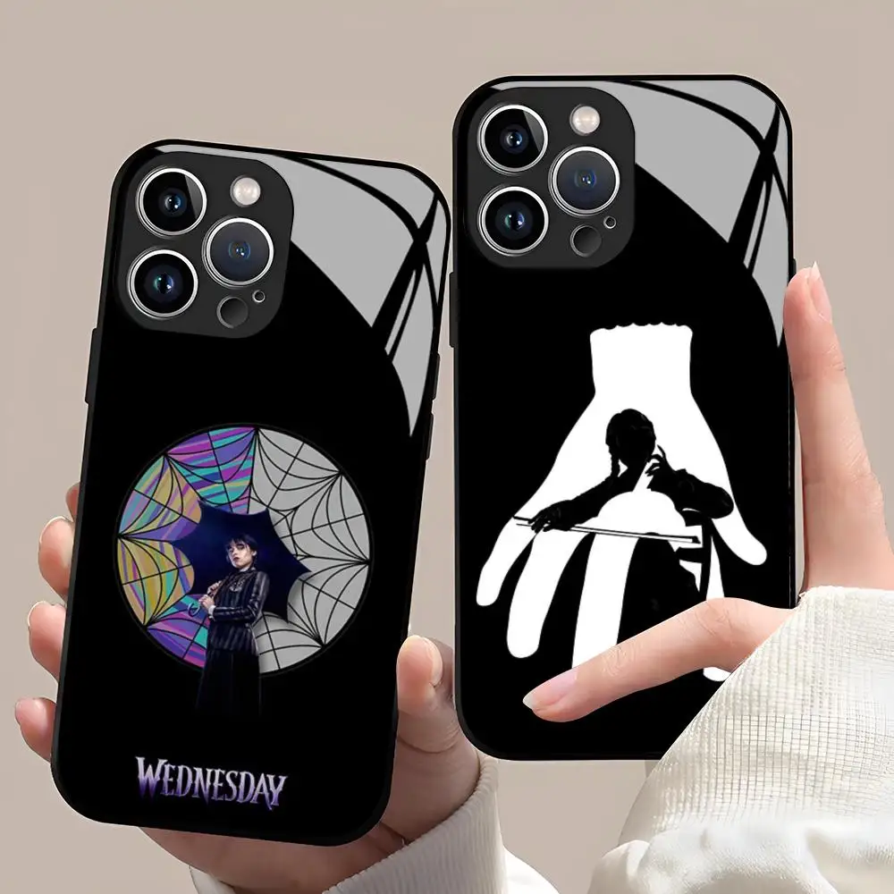 American Wednesday-S TV Addam Phone Case For Iphone 17 16 15 14 13 12Pro Max Xr Air Plus Black Silver Hard Shell Cover