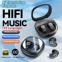Translation Earbuds Real Time Wireless BT Language Translator Earbuds 144 Languages Ai Translating Earbuds Headphones