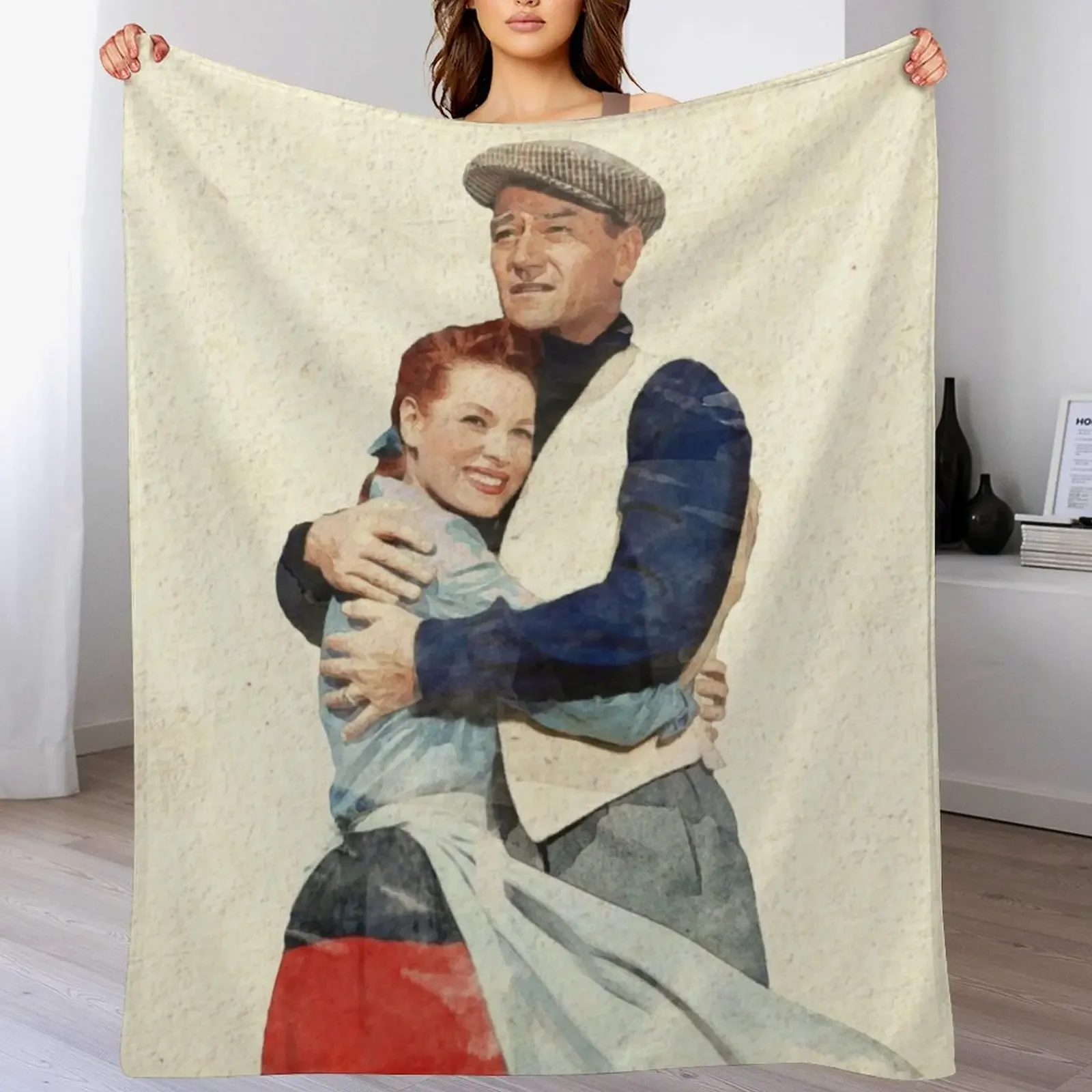 

The Quiet Man - Watercolor Throw Blanket Soft Plush Plaid Polar Blankets Sofas Of Decoration Custom Blankets