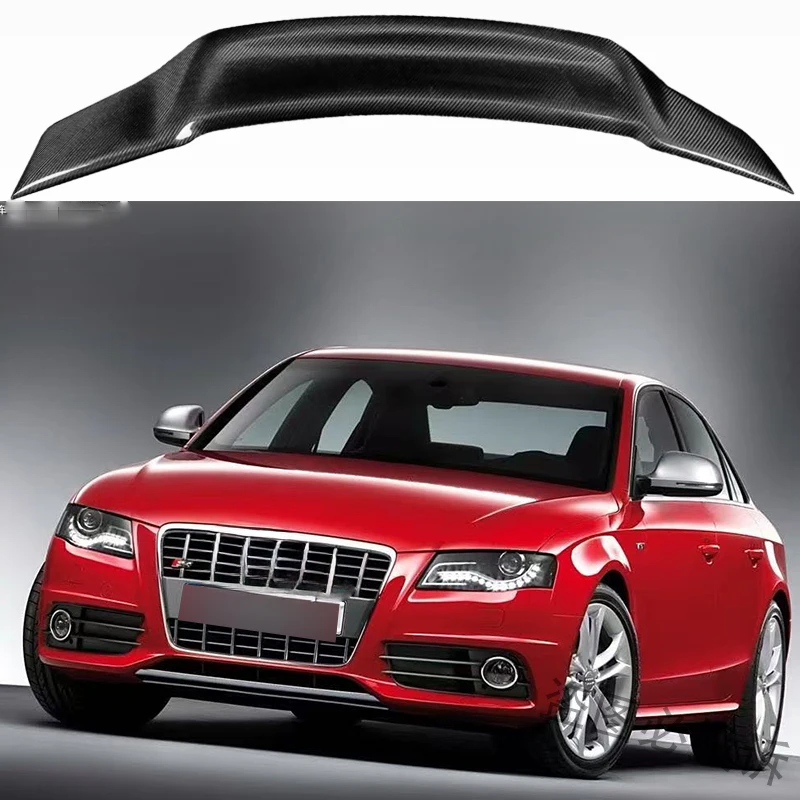 

For Audi S4 08-12 Sedan Spoiler Car Design Carbon Fiber Rear Trunk Spoiler R Wing Car Exterior Modification Accessories(S4 only)