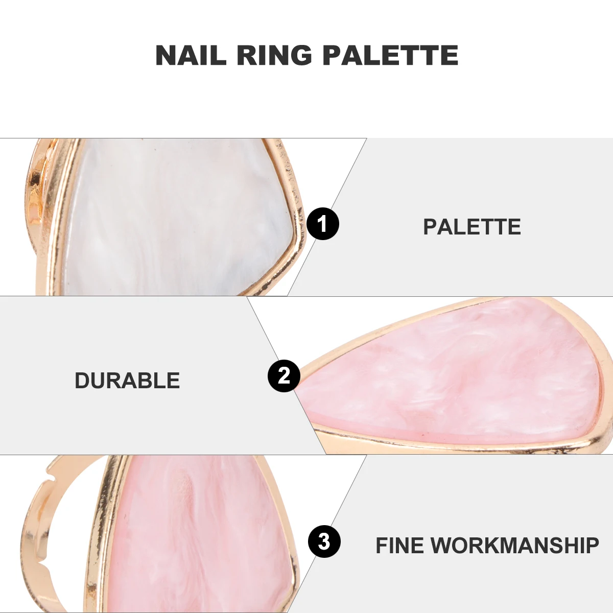 2 قطعة لوحات فنية رائعة للأظافر لوحة البنصر للتقليم الاحترافي ولوحات حلقية للهواة