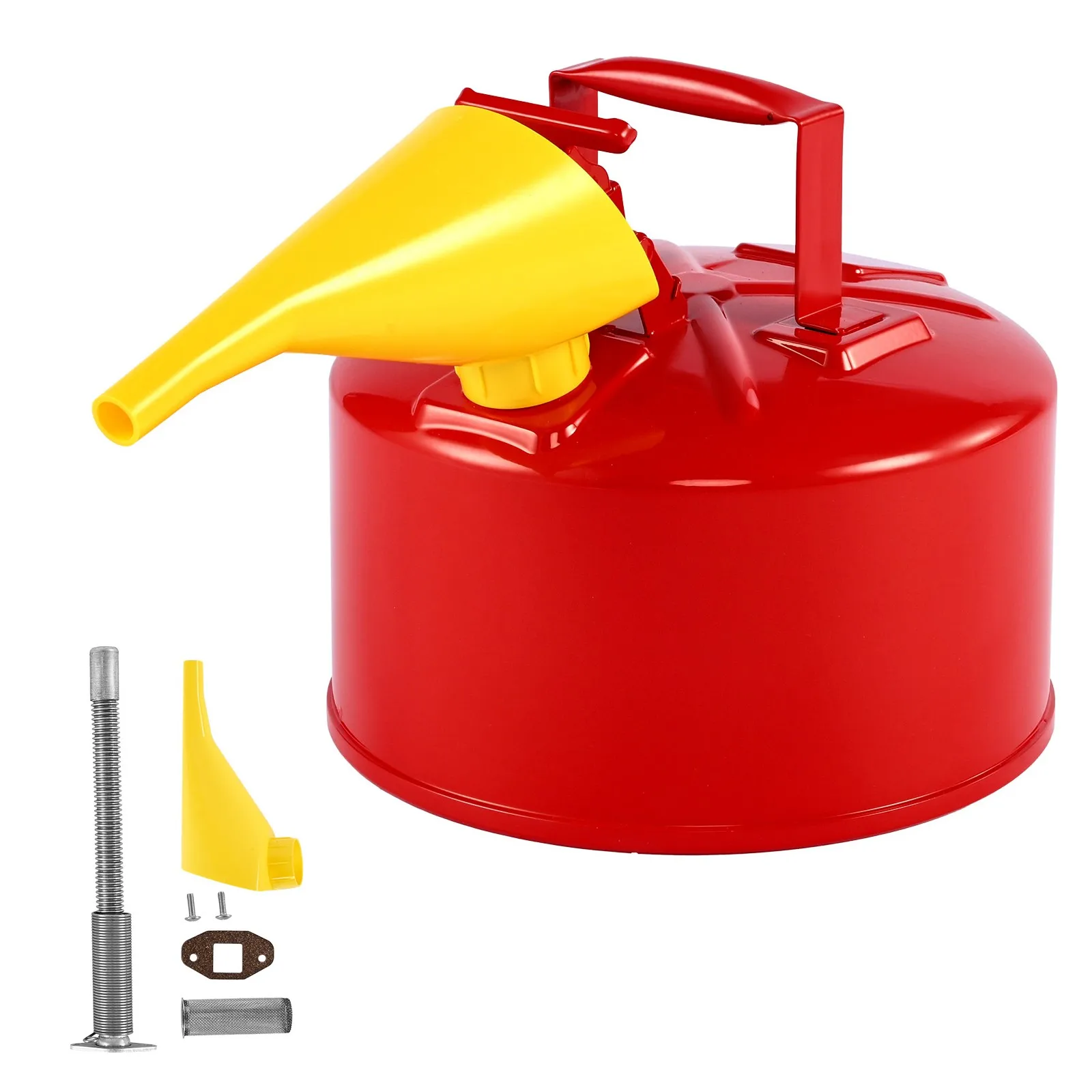 

2.5 Gallon Red Safety Gas Can with Flame Arrester and Funnel