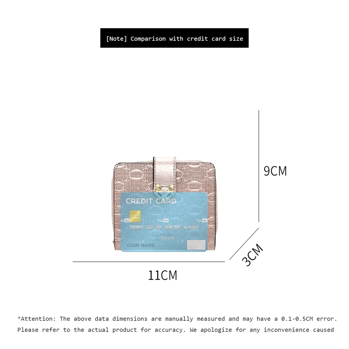 FOXER Cowhide Leather Women Short Wallet Embossed Fashion Multi Card Slots Zipper Coin Purse Lady Bifold Purse With Gift Box
