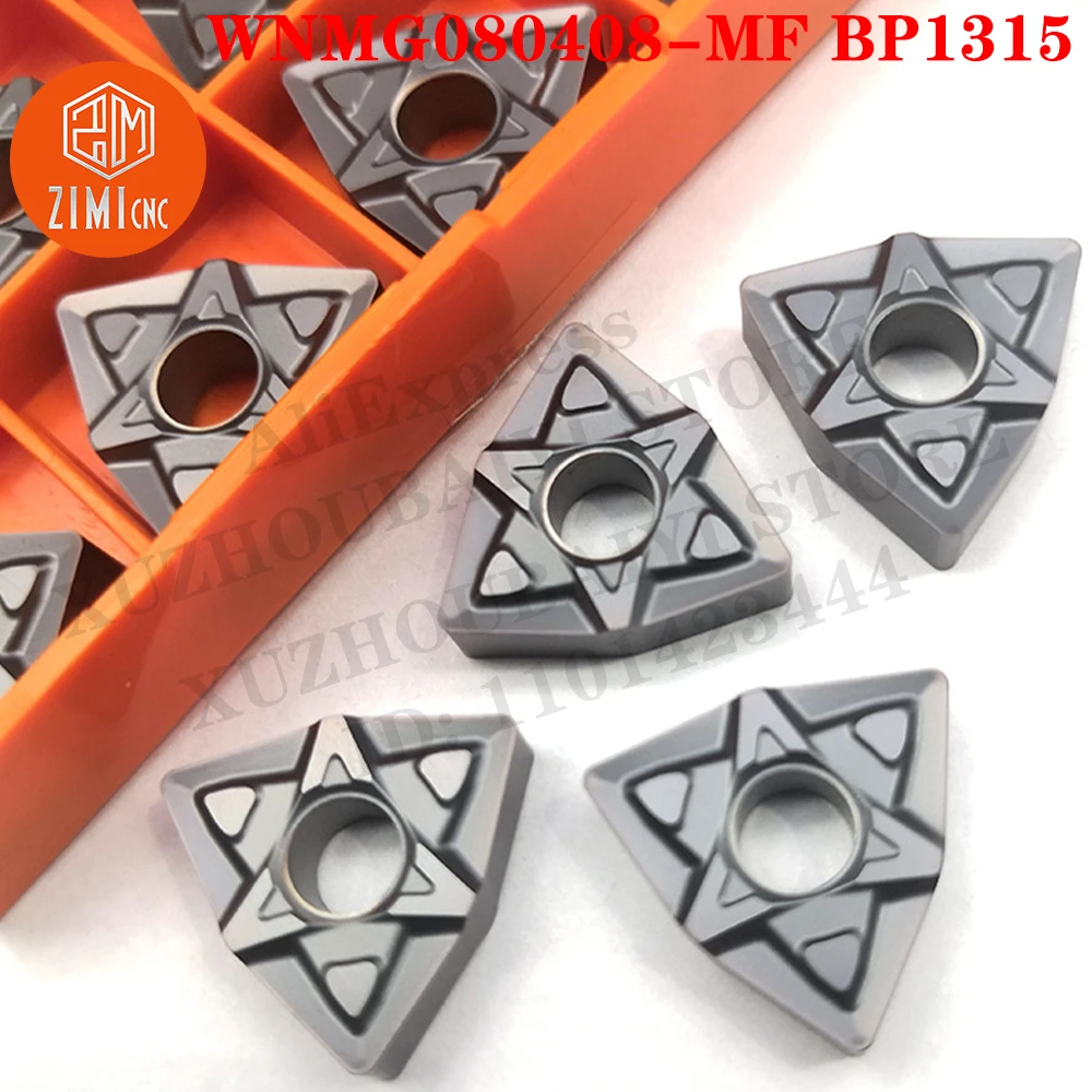 WNMG080408-MF BP1315 إدراجات كربيد خارجية تحول إدراج أدوات ميكانيكية آلة CNC سلبية مخرطة معدنية أداة قطع