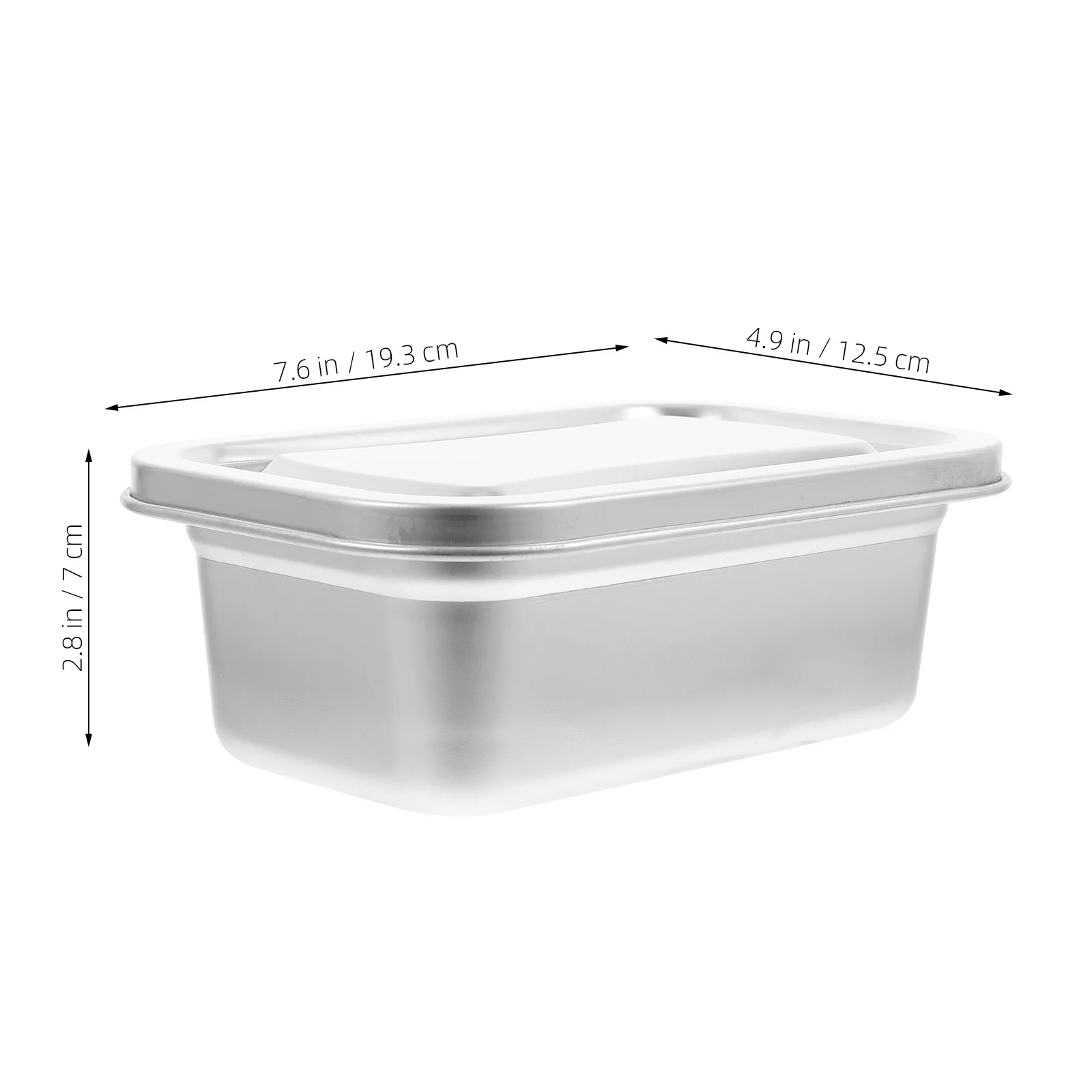 

1pcs Stainless Steel Ice Cream Container Small Homemade Storage Box Reusable Freezer Tub For Yogurt Fruit Dessert Kitchen