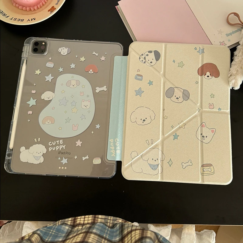 

Чехол Full Screen Cute Puppy для iPad Pro 11 M2 M3 M4 M5 A16 2025 Air4 5 6 7 12.9/13/9.7/10.2/10.5/9.7 дюймов 5-го, 6-го, 7-го, 8-го, 9-го, 10-го, 11-го поколений