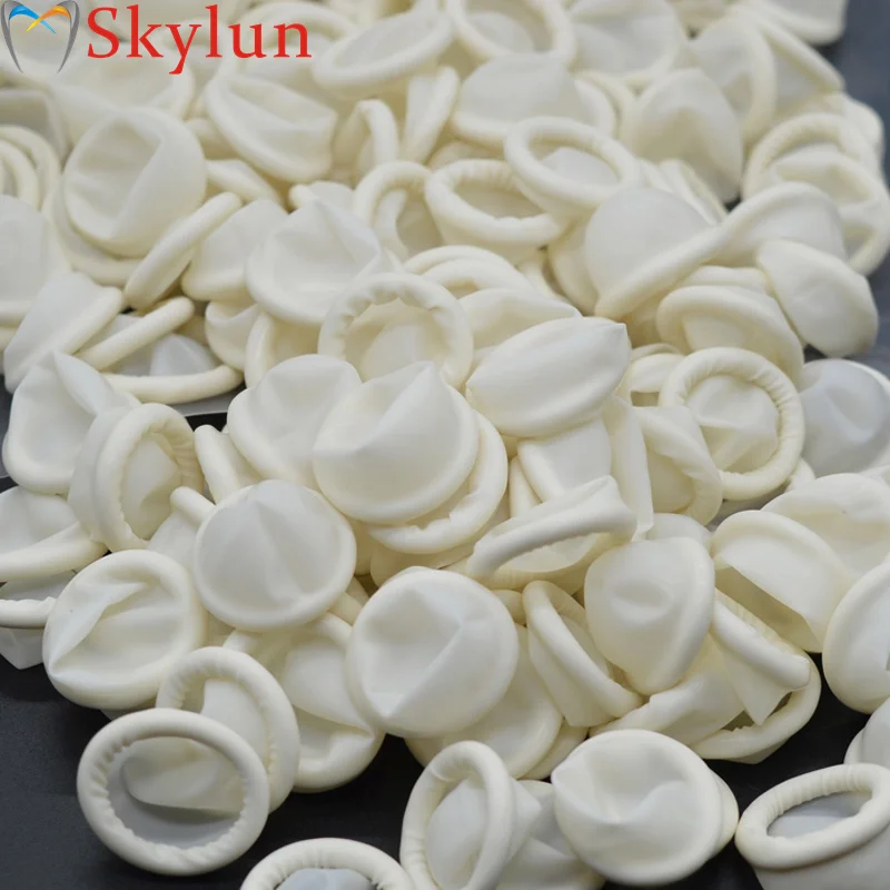 1000pcs Dental Disposable Finger Sheaths Rubber Scaler Cot SL444 for Dental Materials And Equipment