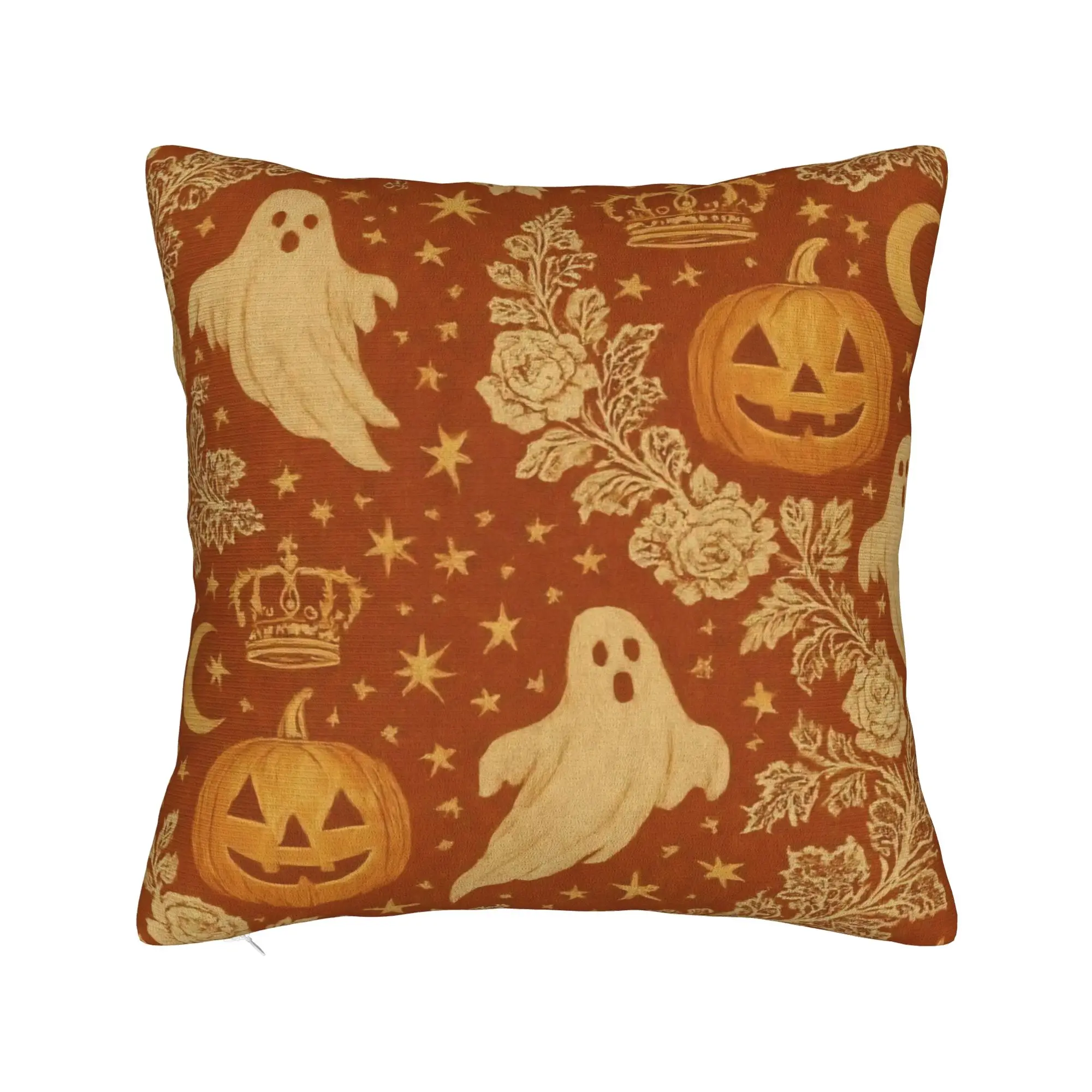 Halloween Square Pillow Case Gothic Bats Ghosts Witch Cushion Covers Awesome Polyester Decor Pillowcase for Seat 45*45cm