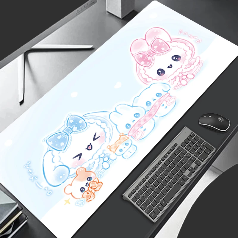 لوحة الماوس تصميم حصيرة مكتبية غير قابلة للانزلاق ملحقات أرنب الفراولة والألعاب حواف مخيطة للمنزل وللوحة ماوس الألعاب #2