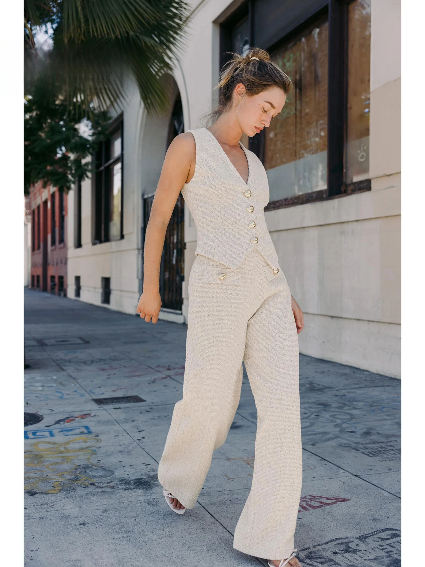 ZAPRHA 2025 otoño Faion textura botón mujer Slim Fit chaleco prendas de vestir exteriores un solo botón v-ne Casual Sli chaleco