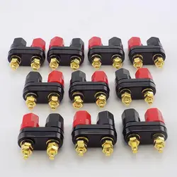 Banana plugs Couple Terminals Red Black Connector Amplifier Terminal Binding Post Banana Speaker Plug Jack M20