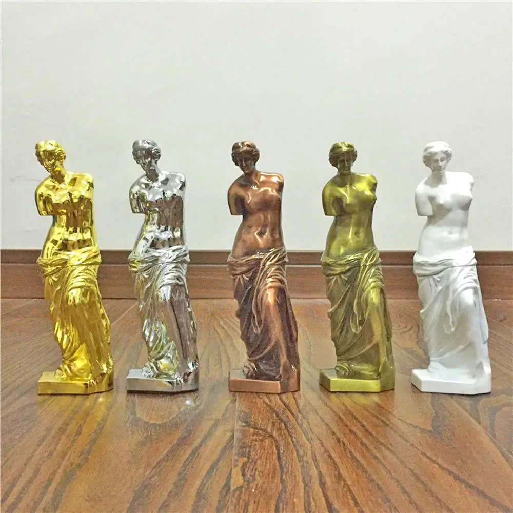 14CM Venus Full Body Statue Silicone Molds Small Portrait Decoration Plaster Candle Soap Resin Mould Human Body Armless Goddess