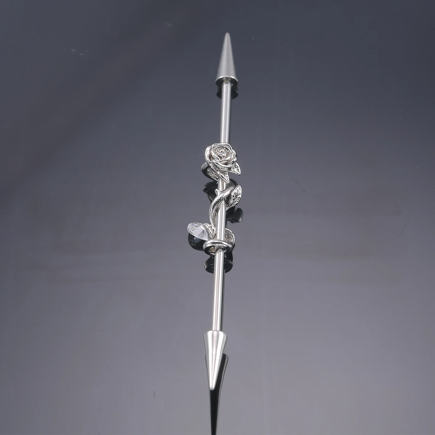 1 قطعة 16 جرام الصناعة ثقب دوامة روز الفولاذ المقاوم للصدأ الغضروف القرط مجوهرات الجسم