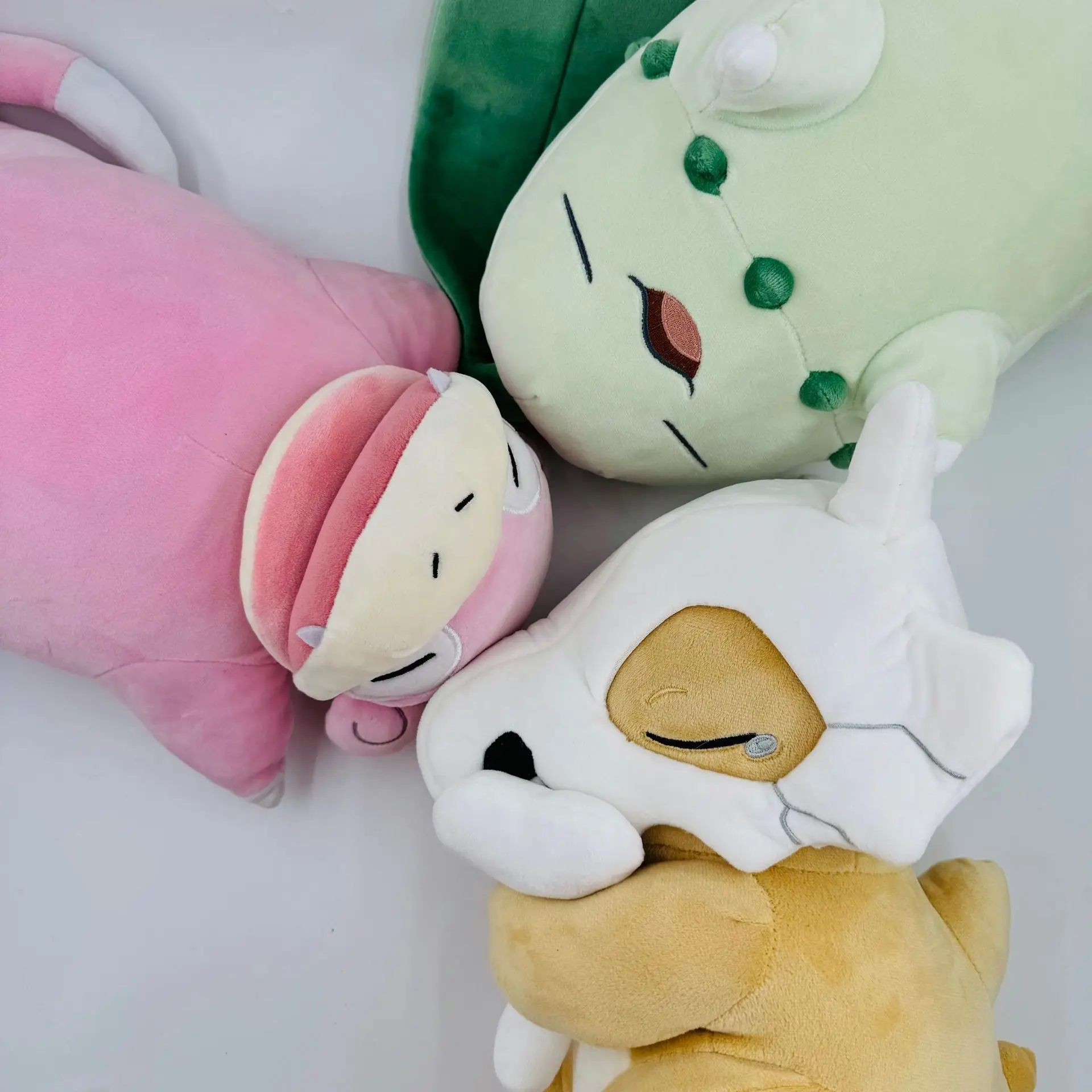 Hot PokéMon Stuffed Sleep Series Anime Chikorita Slowpoke Cubone Animals Plush Toy Pocket Monster Game Pillow Doll Xmas Gifts