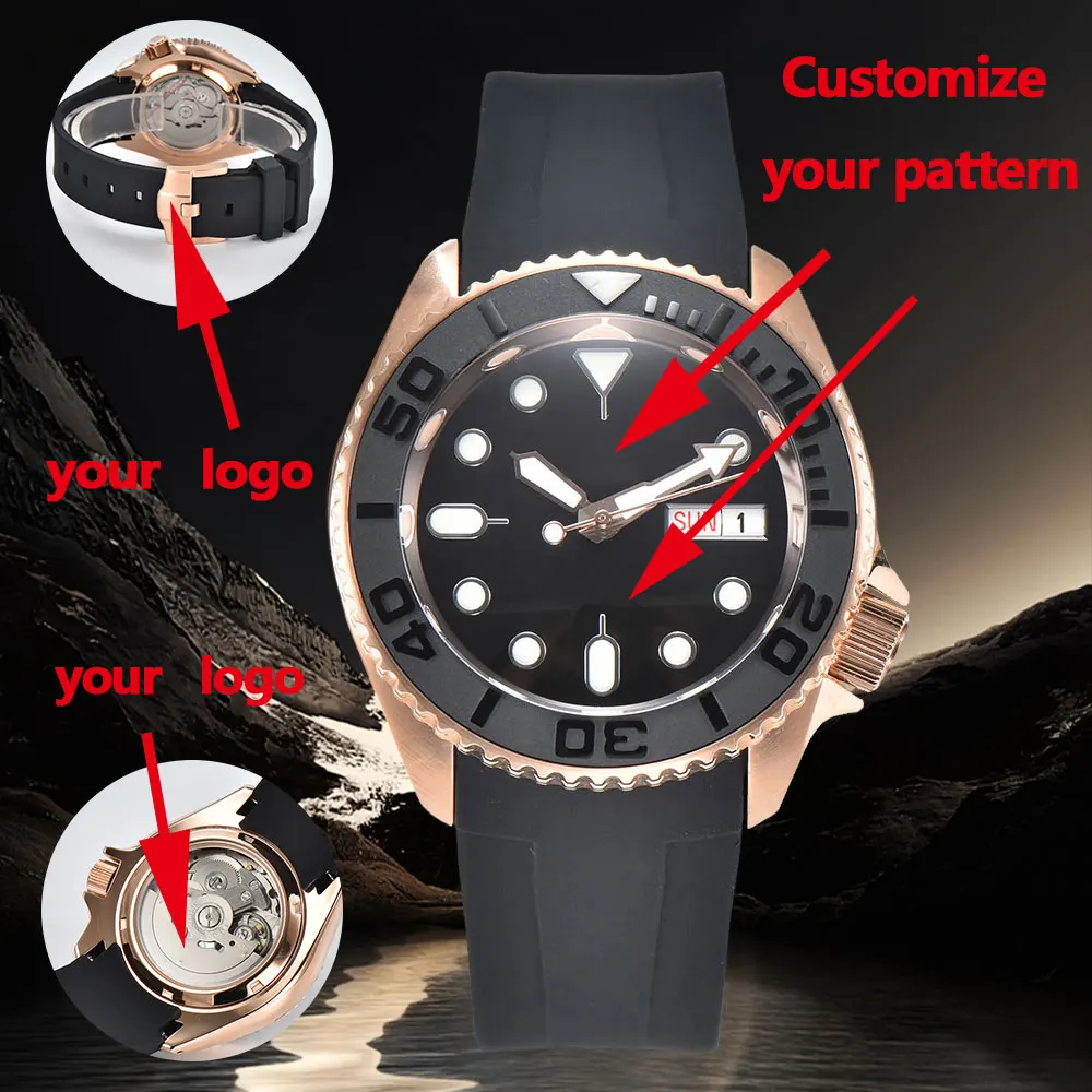 Sapphire Glass 007 Men\'s Watch New NH35 Movement Automatic Mechanical Luxury Watch NH35 Watch Stainless Steel Case