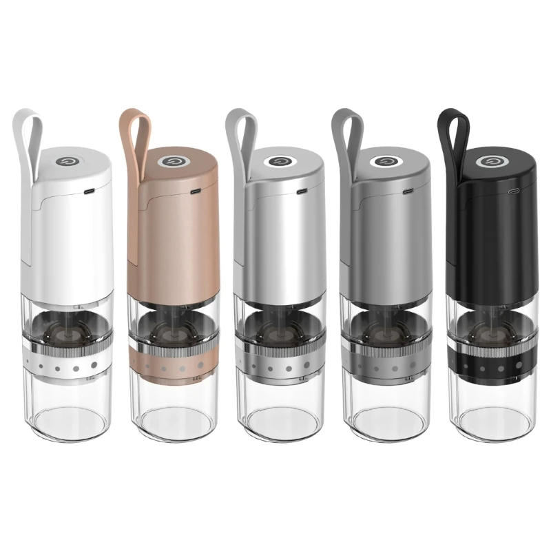 

Multi Functional Coffee Mill Rechargeable Coffee Bean Grinder Adjustable Burr Mill Suitable for Outdoor Indoor Travel