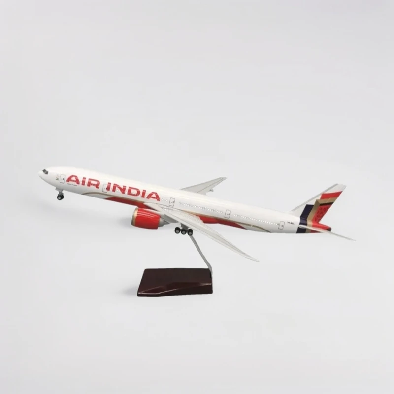 

Scale 1:157 Diecast Airplane B777 Neo Air India 47cm Aircraft Toys Child Resin Assemble Model With LED Light Souvenir Toy Planes