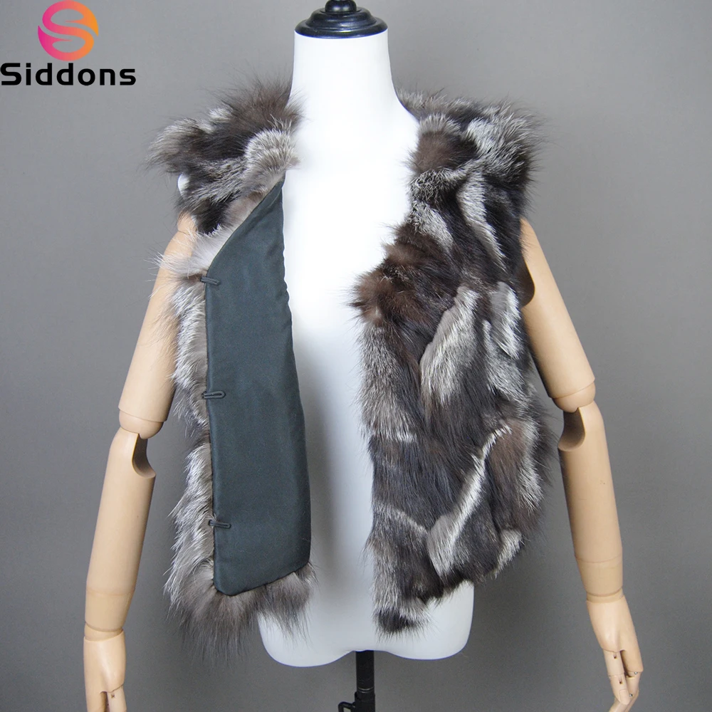 2024 Fox Fur Gilet Real Fur Short Women Natural Winter Feminino Genuine Fur Vest Female Real Short Fur Vest Colete De Inverno