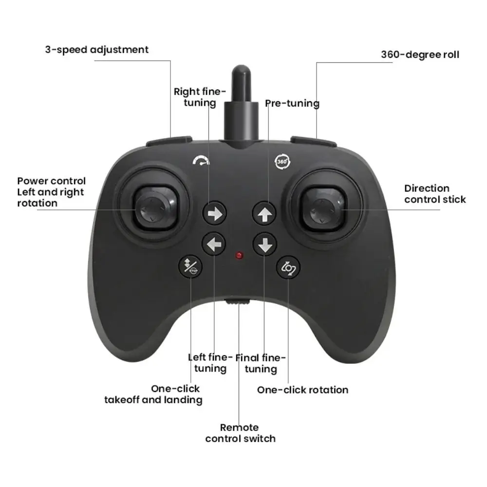 Giocattolo per elicottero a quattro motori con rilevamento della gravità ricaricabile da caccia in schiuma telecomandata in schiuma EPP con luce durevole