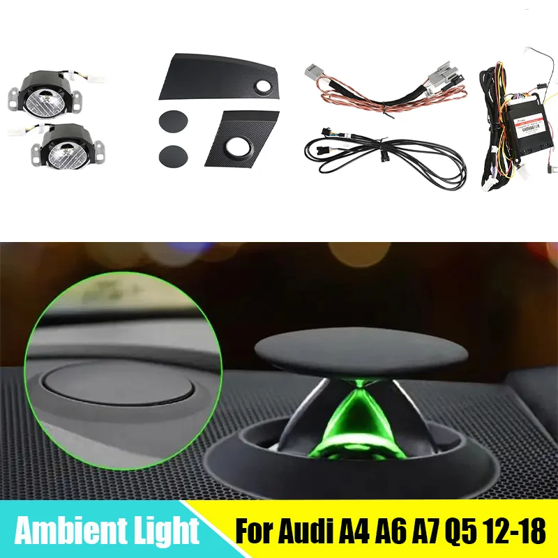 12 Colors Lifting Motorized Tweeter For Audi A4 A6 A7 Q5 2012-2021 Center Dashboard Lifting Speaker