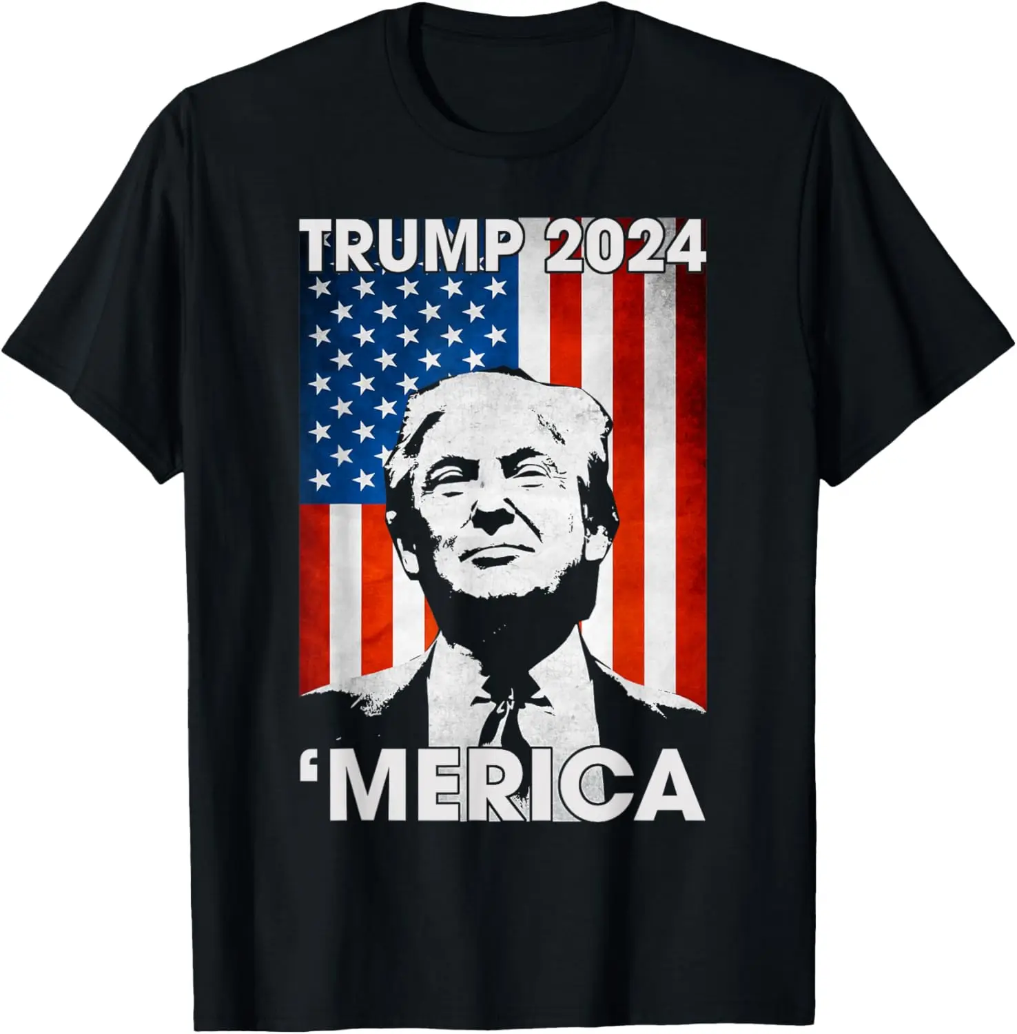 

Trump 2024 Merica American Flag 4th Of July Murica Patriotic T-Shirt