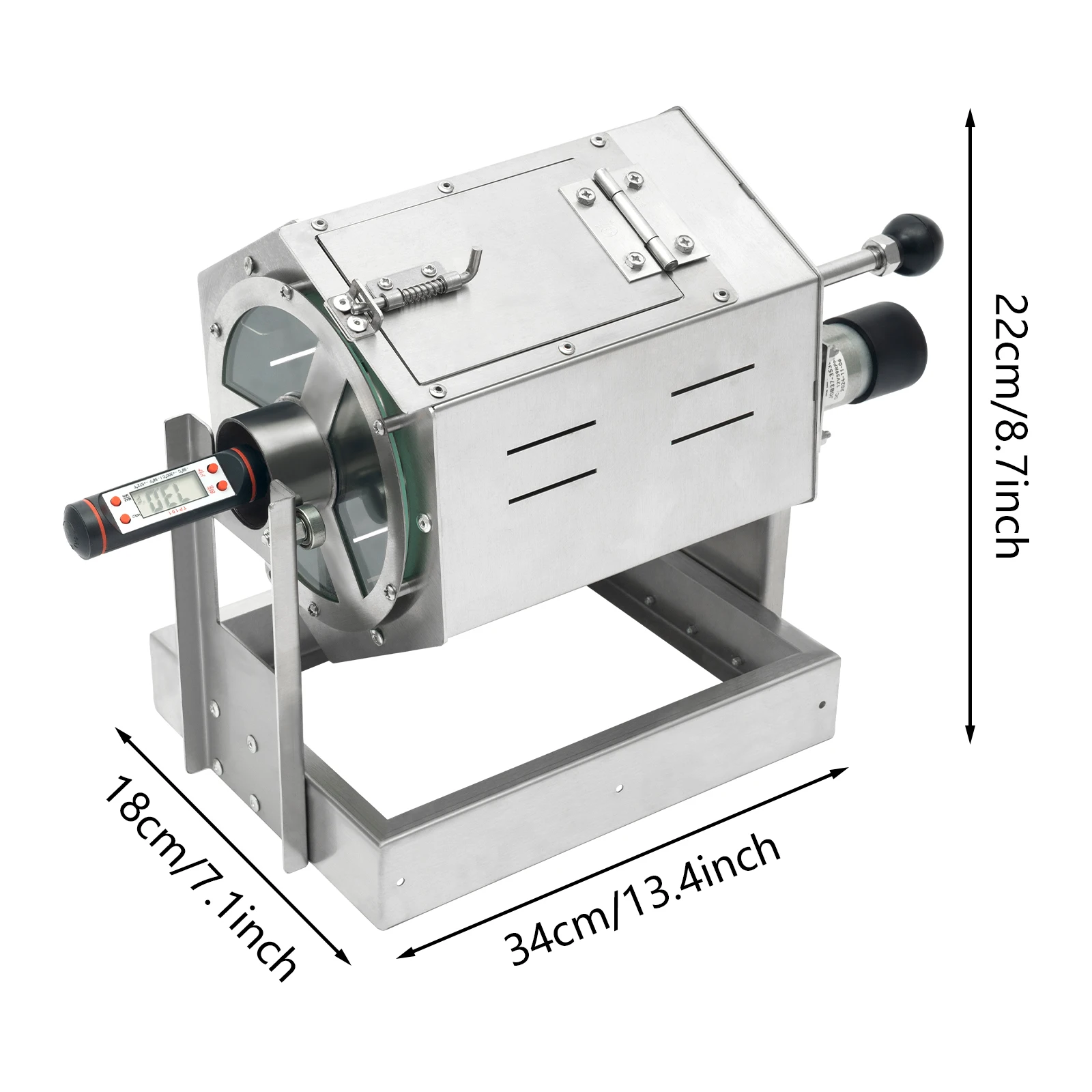 محمصة حبوب البن الكهربائية 5-59 دورة في الدقيقة قابل للتعديل المنزل طبل المحمصة موقد 300-1200 جرام جبل آلة التحميص الكهربائية