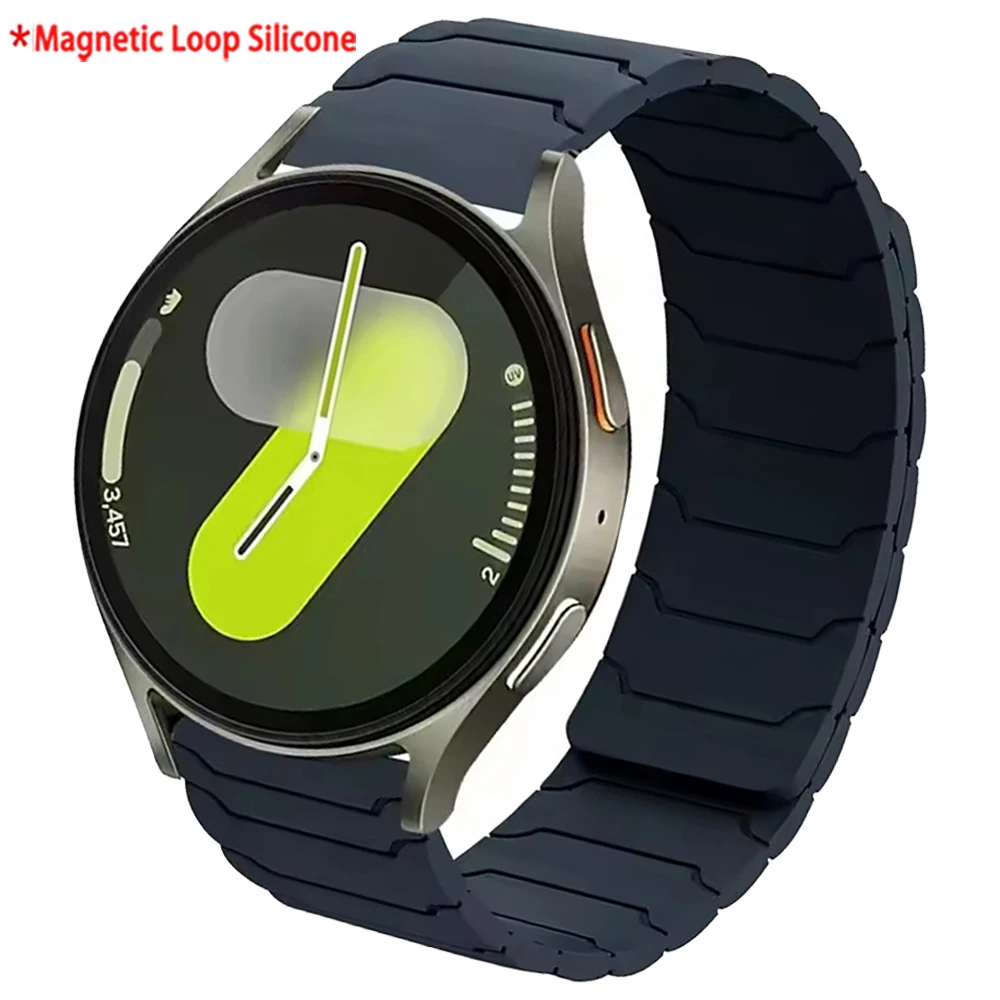 22 mm 20 mm Magnetband für Samsung Galaxy Watch 7 6 5 4 3 Silikon-Schlaufenbänder Galaxy Watch 4 6 Classic/Gear S3/Active 2 Correa