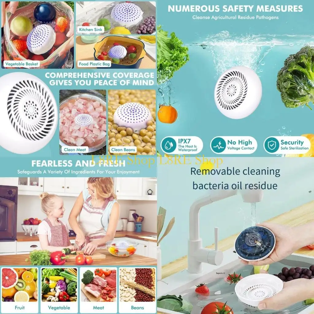 L8RE Fruit and Vegetable Washing Machine Fruit Cleaner Device in Water Fruit and Vegetable Cleaner for Deep Cleaning Fruits