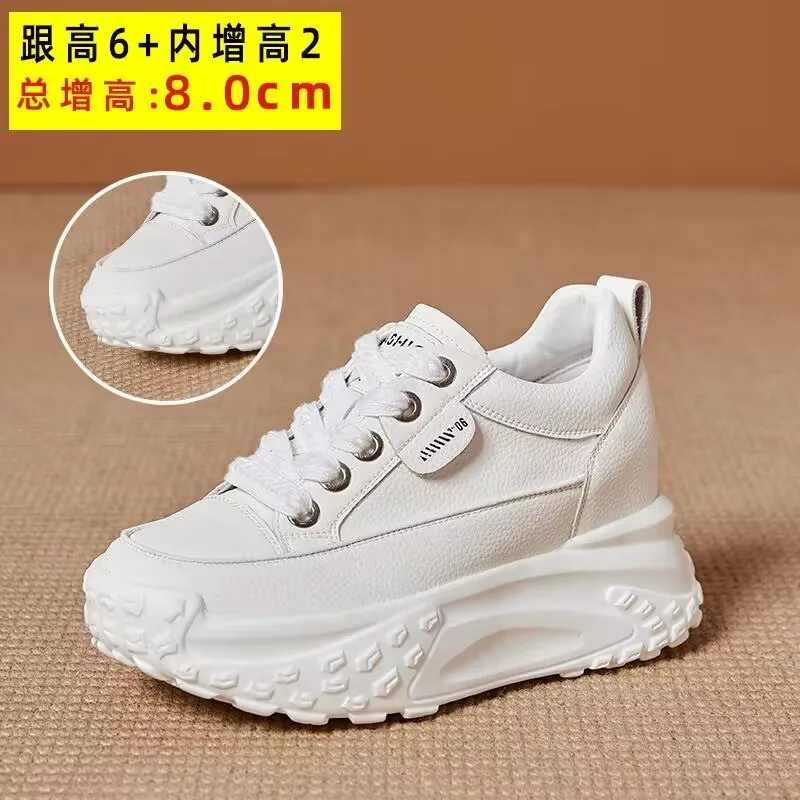 Brand Designer Women Platform Casual Buffalo Sneakers Low-top Light 8cm Sole Breathable Shoes Outdoor White Tennis Lace-up Tênis