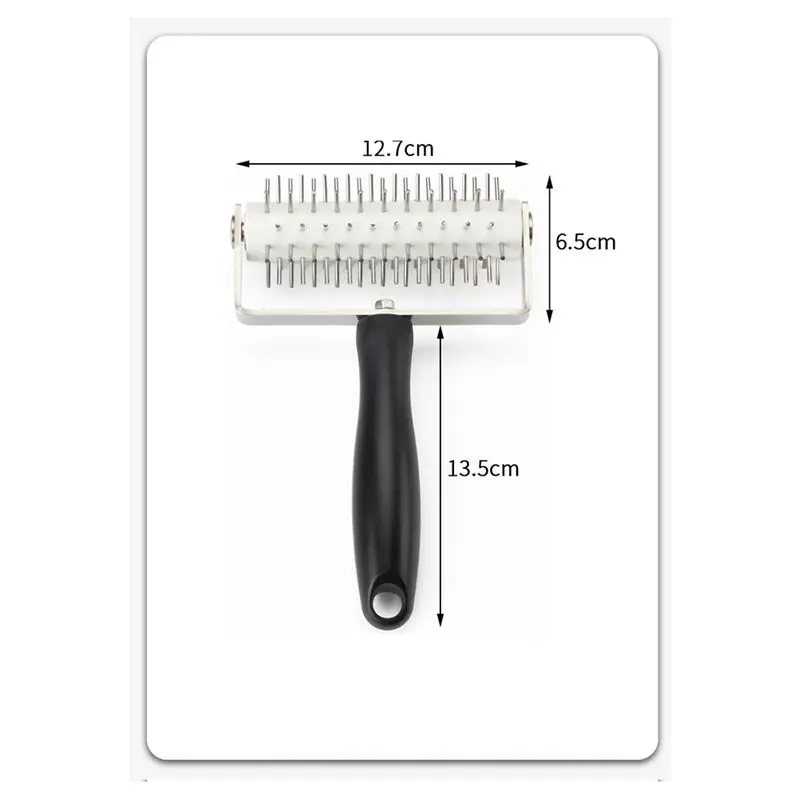 FOR HOME Pizza Dough Roller Stainless Steel, Pizza Pin Puncher Dough Hole Maker with Plastic Handle, Docking Tool