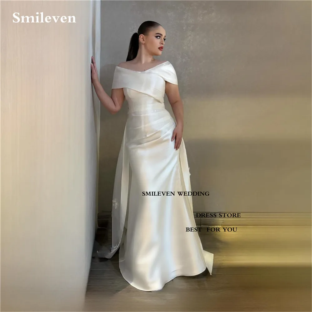 Smileven Kuwit فستان الزفاف القوس قبالة الكتف ثلاثية الأبعاد الدانتيل فساتين العروس فساتين الزفاف Vestido de novia مخصصة