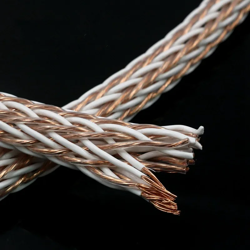 4/6/8/12TC 24 النوى OCC سلك كابل مكبر الصوت عالية النقاء سلك الطاقة مكبر للصوت CD مشغل ديفيدي القرص الدوار