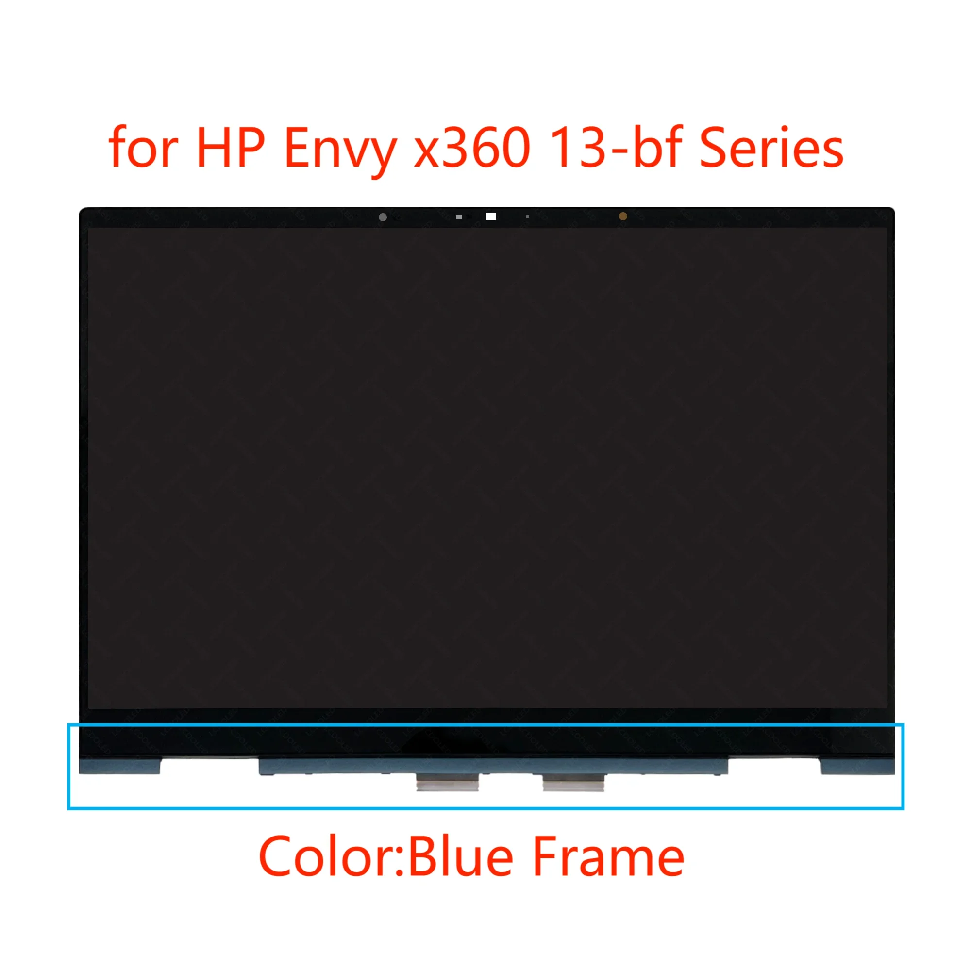 Tela Sensível ao Toque LCD FHD IPS de 13.3'' 16:10 com Aro Azul/Prata 30 Pinos para HP ENVY x360 13-bf0000 13-bf1000