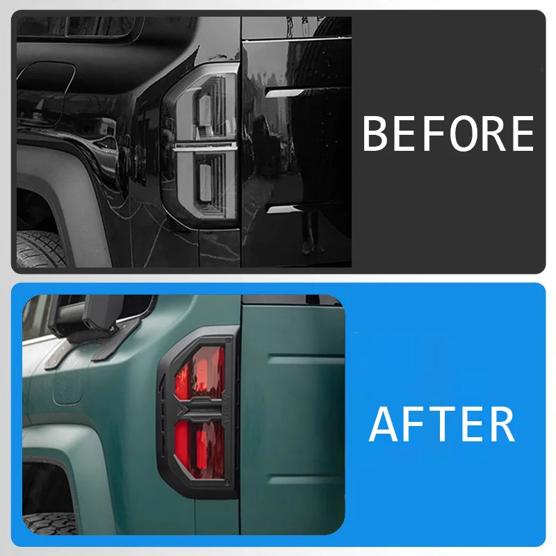 ل BYD FangChengBao معادلة ليوبارد 5 2023 2024 2025 نمط سيارة الضوء الخلفي ملصق الكسوة اكسسوارات الديكور عدة