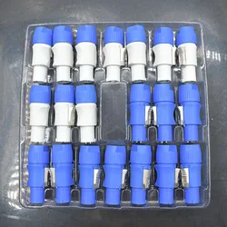 10/20/25 pces azul & cinza nac3fca powercon 20a ac cabo conector adaptador de alimentação entrada e NAC3MPA-1 conector de saída