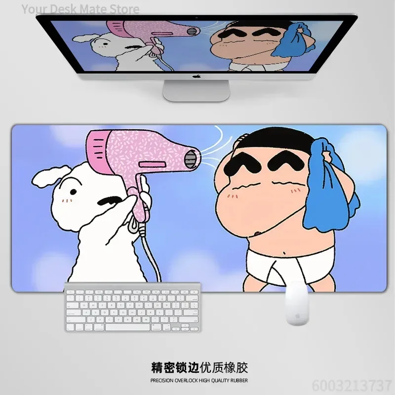 High Definition Crayon Shin-chan  Mouse Pad Extra-large Cute Cartoon Girls' Non-slip Desk Pad Dorm Computer Keyboard Pad