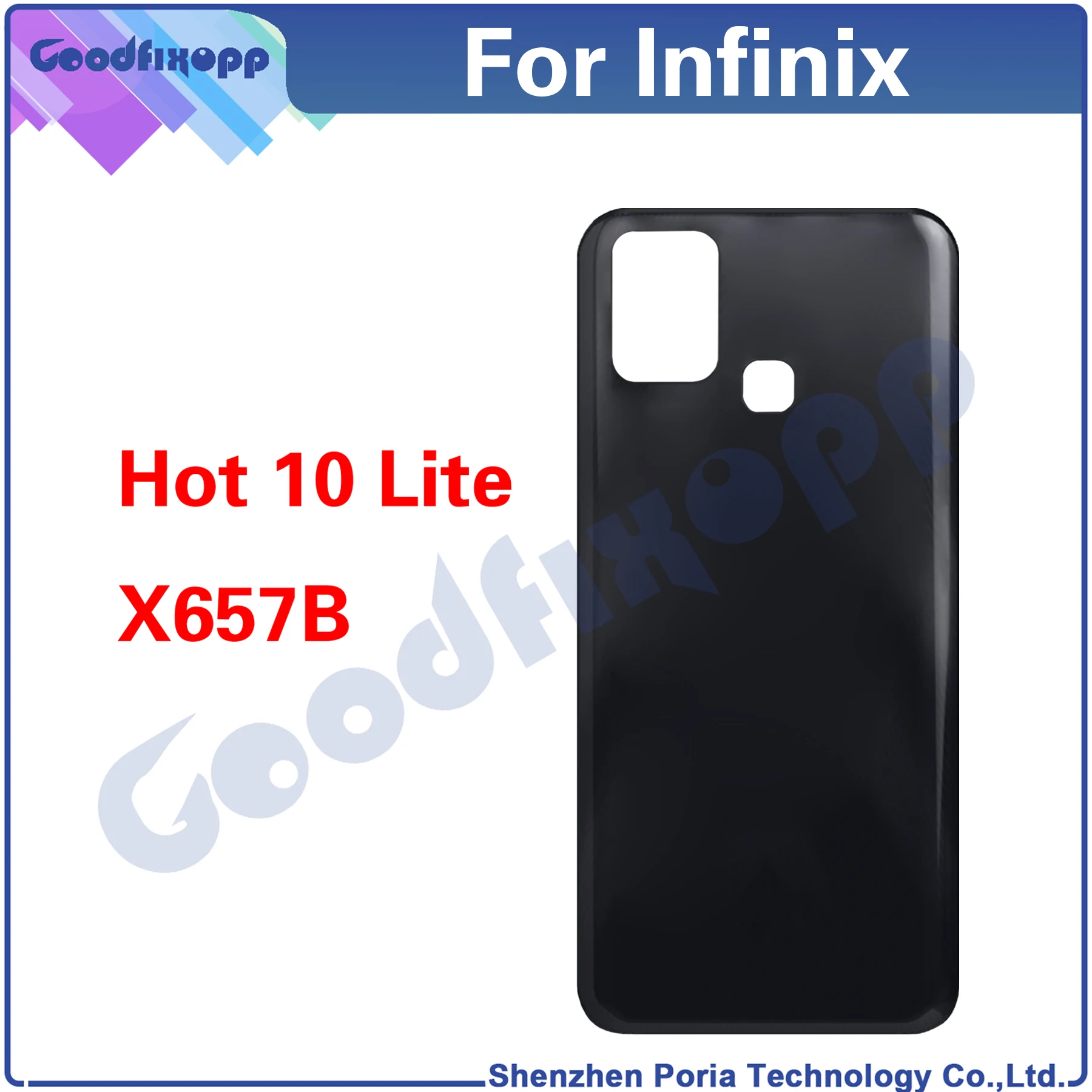 

10PCS For Infinix Hot 10 Lite X657B Hot10Lite Rear Case Battery Back Cover Door Housing Repair Parts Replacement