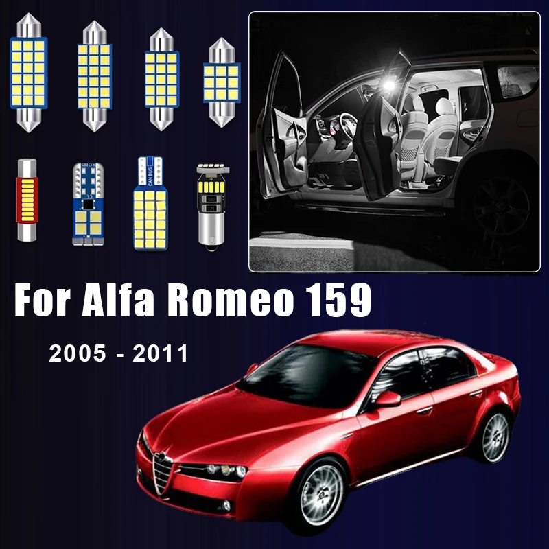 Car LED For Alfa Romeo 159 2005 - 2011 Interior Reading Lamp Trunk Door Glove Box Lights Accessories 14pcs