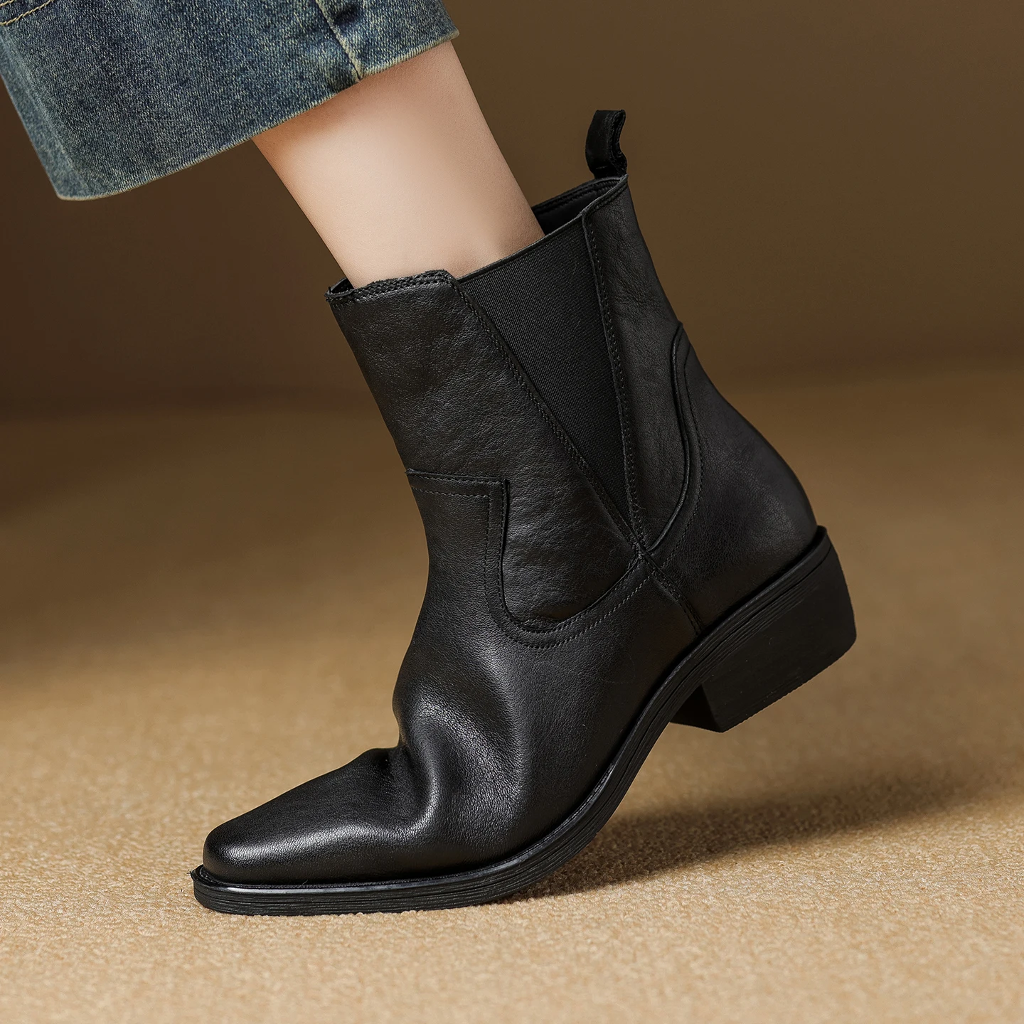 

2026 New Cowboy Western Shoes Retro Women Boots Genuine Leather Handmade Comfortable Shoes Woman Autumn Winter Sexy Boots