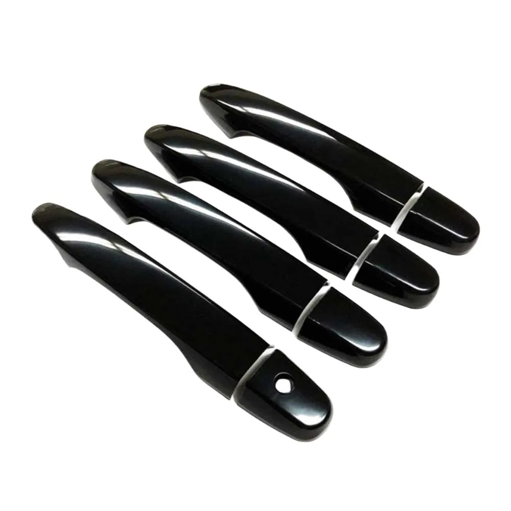 Car Upgrade Door Handle Cover For Honda Civic CRV 2012 2013 2014 2015 Carbon Fiber Glossy Black Chrome Silver Cars Accessories view 2
