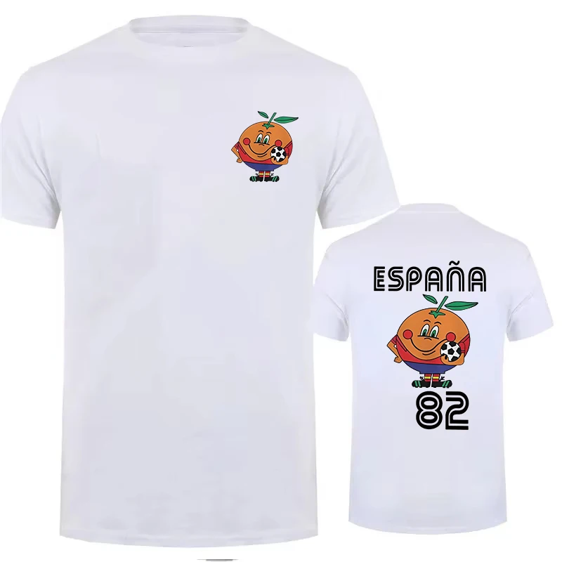 Naranjito T Shirt Men's Women's T-Shirt Crewneck Espana 82 Spain Mascot 1982 Soccer Football Tee Shirt Short Sleeve Casual Tops image 3