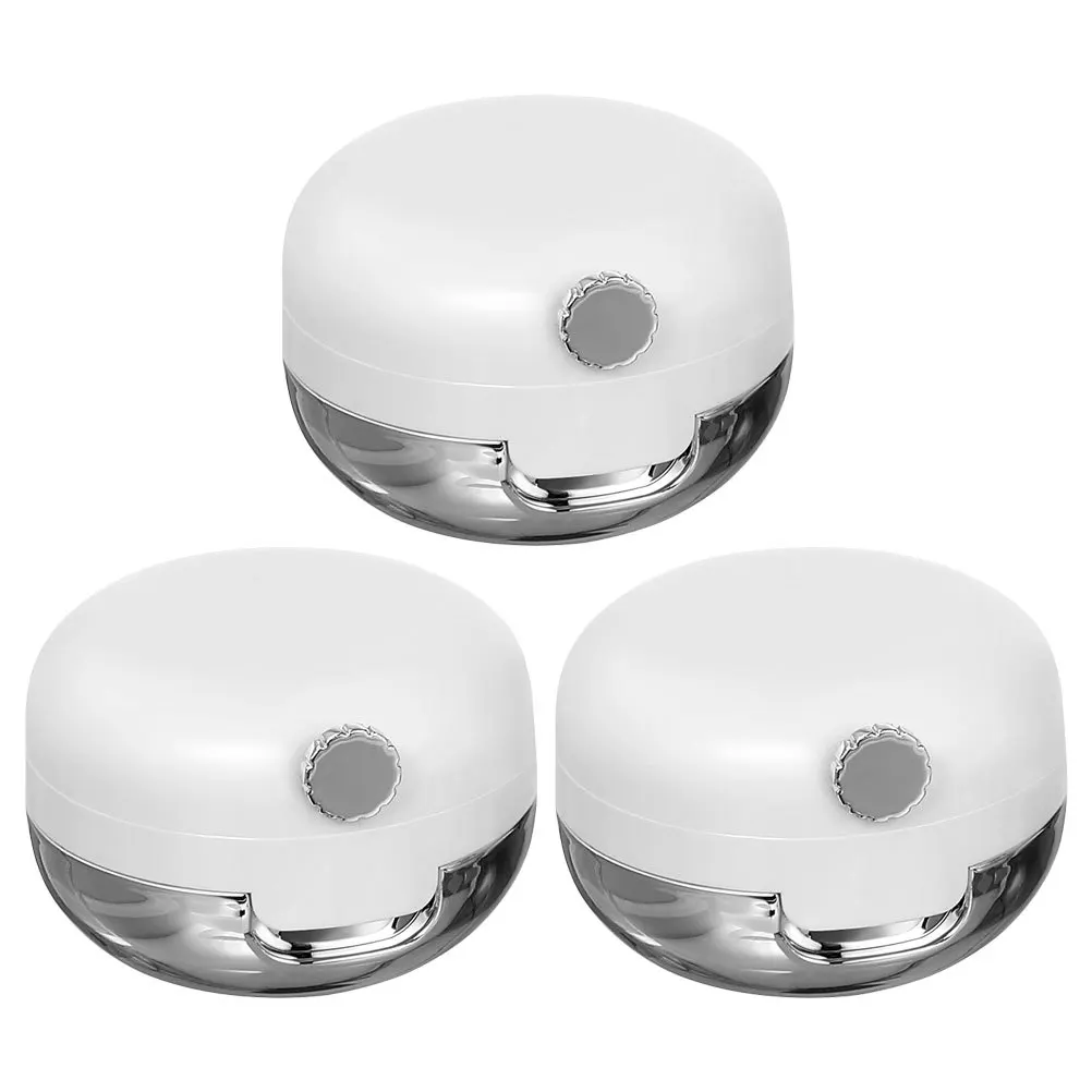 Contenedores con espejo, Mini tarros para brillo de labios, productos de belleza DIY, almacenamiento de plástico pequeño portátil para cremas, 3 uds.