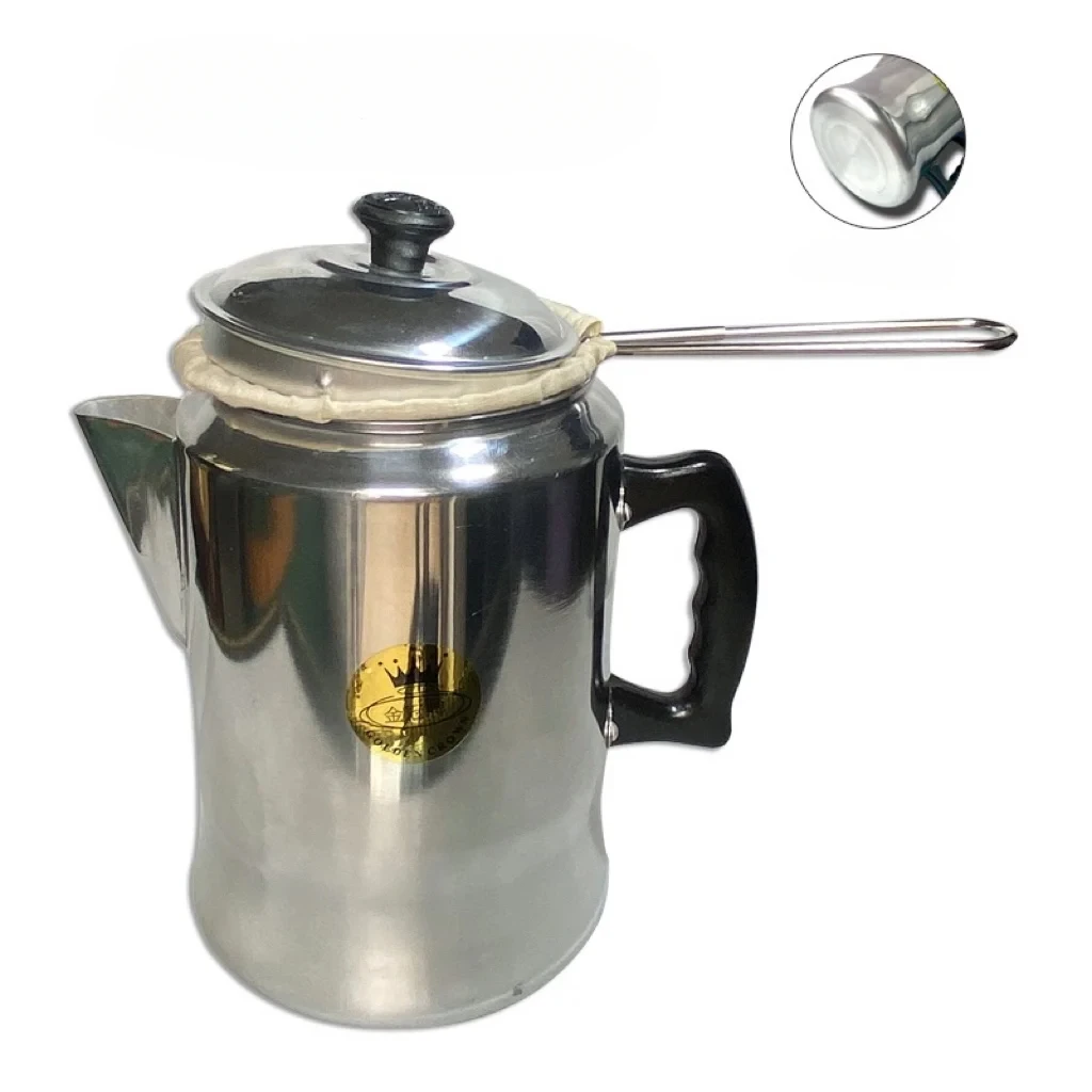 

Hong Kong Style Milk Brewing Tea Pot Coffee Pot Milk Tea Pulling Tea Pot Aluminum 3L