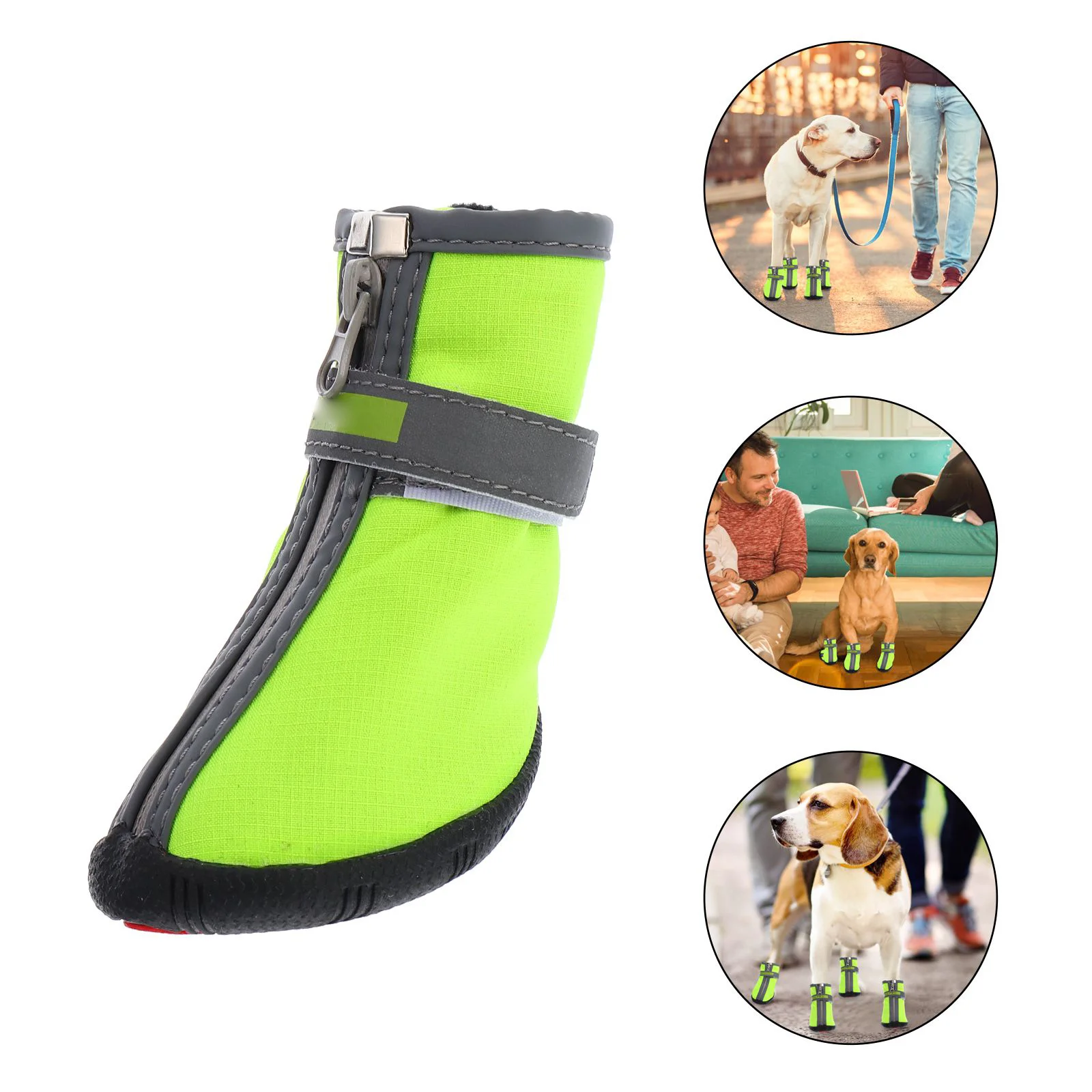 

4pcs Waterproof Non-Slip Dog Shoes Durable Pet Winter Boots For Outdoor Snow Use Puppy Short Shoes Dog Sports Footwear