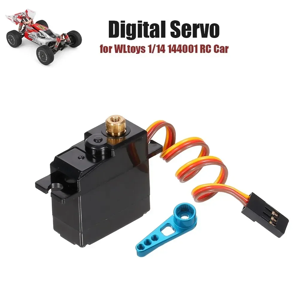 Servo de control remoto para Wltoys 144001, A959-B, coche todoterreno teledirigido, actualización de piezas de repuesto, accesorios, Servo de engranaje de Metal de tres cables, A979-B