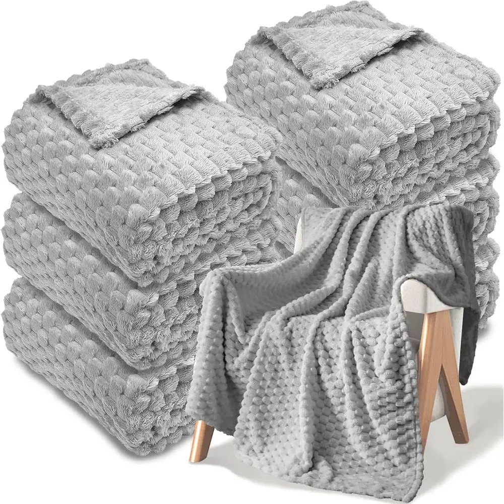 

6 Pcs lannel Throw Blanket Bulk 50 x 60 Inch, Turtle Velvet Decorative Blankets Sot Lightweight Bed Throw or Soa Pet Bed Party O