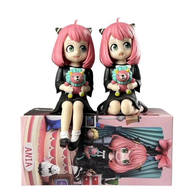 أنيمي جاسوس × الأسرة عمل أرقام الركوع أنيا الشكل لطيف يجلس فتاة جميلة لوحة سيارة عرض حلية الاطفال اللعب الهدايا #6