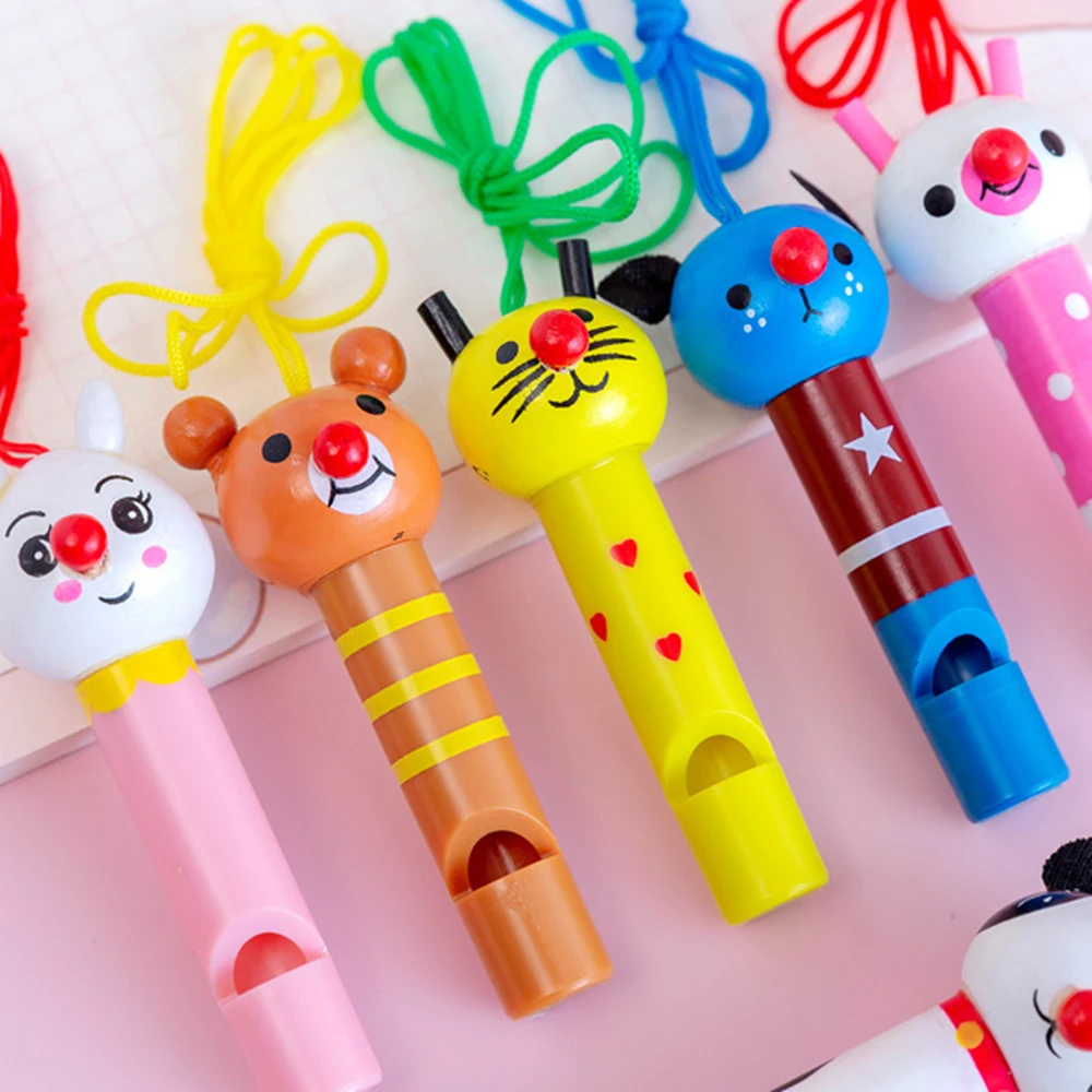 20-50 Pcs Cartoon Whistle With Rope Kids Birthday Party Favors Decoration Baby Shower Noice Maker Toys Goody Bags Pinata Gifts