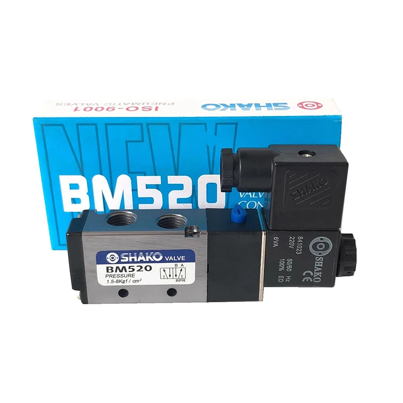 SHAKO Solenoid Valve Pneumatic Electrically Operated Directional Valve AM520-01-S AM520-01-D BM520 BM520D