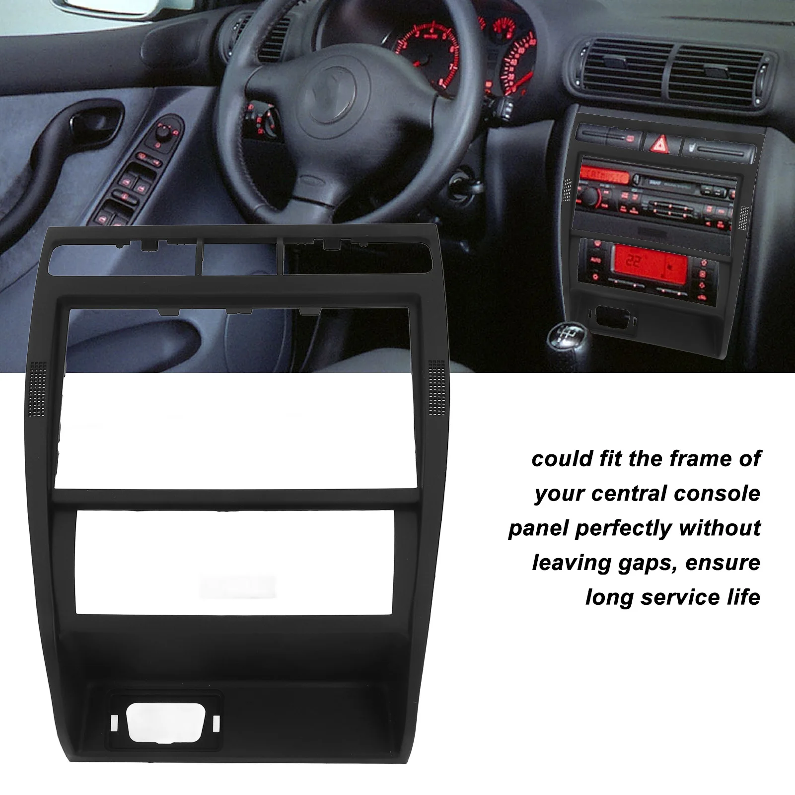 Central Console Panel Cover 1M0863263 Air Outlet Radio Frame Cover Replacement For SEAT Leon Toledo Typ 1M